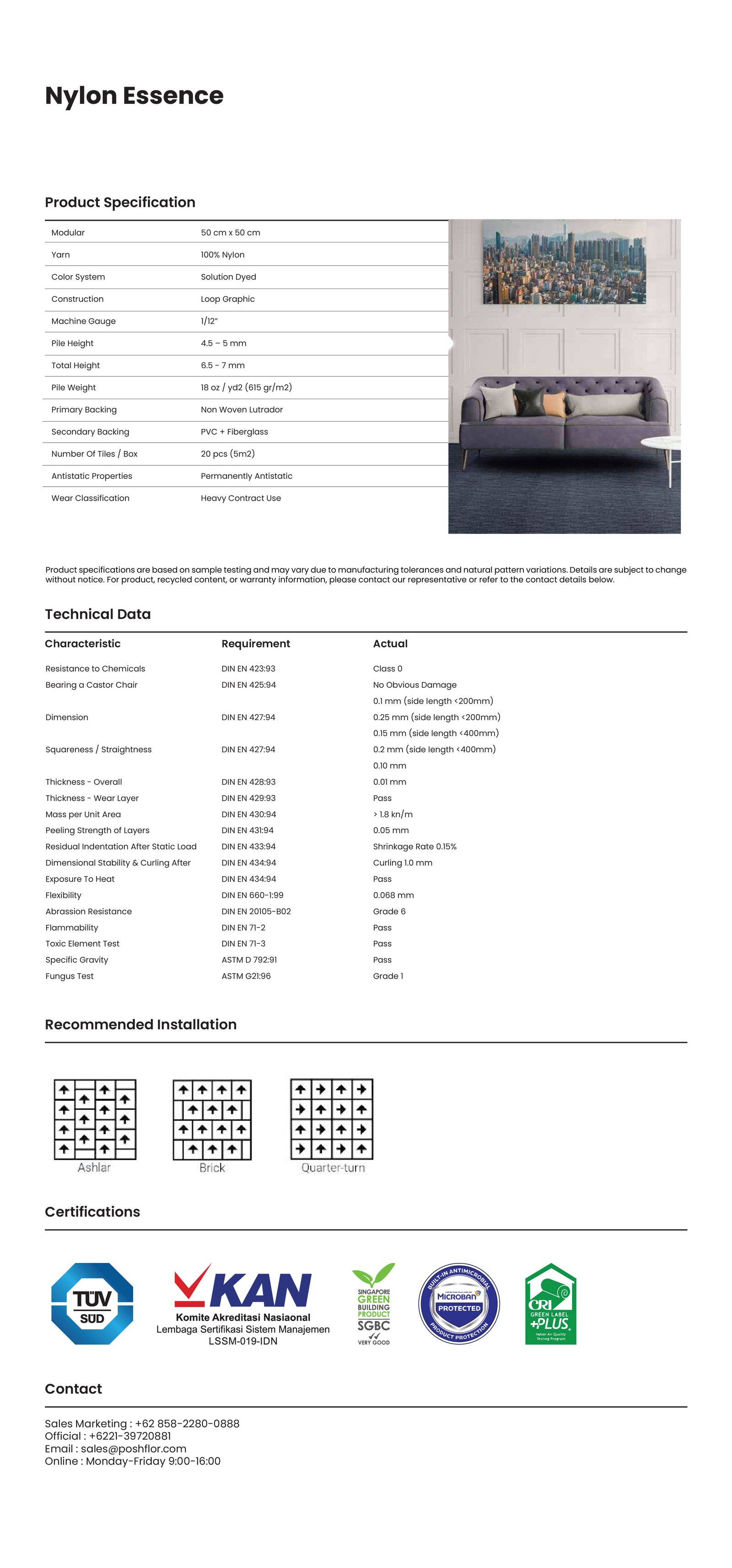 ESSENCE NYLON specification