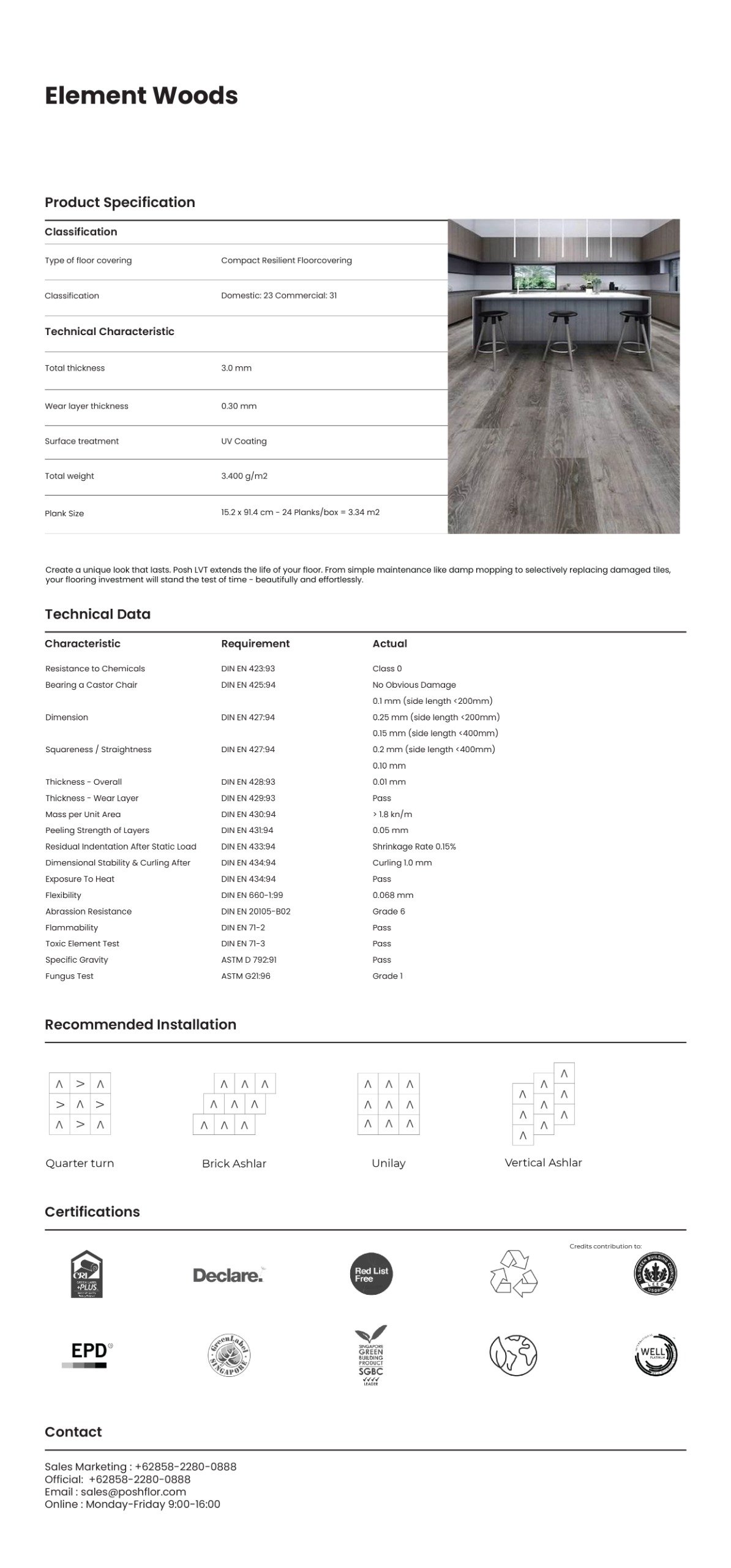 LVT - Natural Element specification